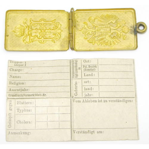 k. u. k. Legitimationskapsel für Offiziere  Kaiser Franz Joseph I.