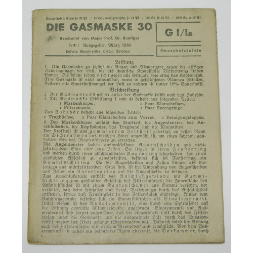 GI/Ia Gasschutztafeln, Die Gasmaske 30