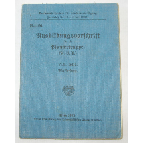 H. - 26., Ausbildungsvorschrift für die Pioniertruppe 1934