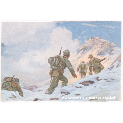 Ansichtskarte / Postkarte, Deutsche Wehrmacht, Gebirgsjäger im Vorgehen