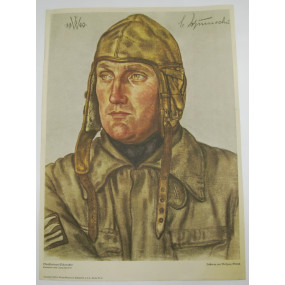 Willrich farbiges Plakat, Oberstleutnant Schumacher, Commodore eines Jagdgeschwader
