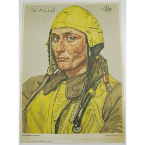 Willrich farbiges Plakat, Staffelkapitän einer Jagdstaffel (Johannes Steinhoff)
