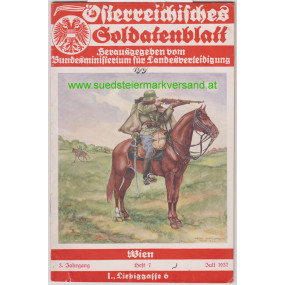Österreichisches Soldatenblatt Heft 7 Juli 1937