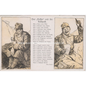 I. Weltkrieg Ansichtskarte / Postkarte, Die Hesser und die Feldpost