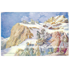 I. Weltkrieg k.u.k. Feldpostkarte, Im Gebirge