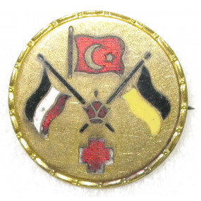k.u.k. Patriotisches Abzeichen, Die Flaggen Österreich, Deutsches Reich, Türkei und Rotes Kreuz