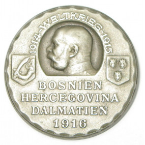 k. u. k. Kappenabzeichen, BOSNIEN HERCEGOVINA DALMATIEN WELTKRIEG 1916