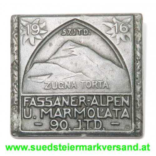 k. u. k. Kappenabzeichen, 90. I.T.D.  1916 - 57. I.T.D. Zugna Torta, Fassaner Alpen u. Marmolata