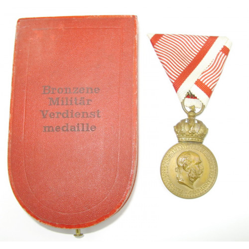 k.u.k. Monarchie, Bronzene Militärverdienstmedaille Signum Laudis FJI. im Etui
