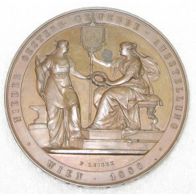 Bronzemedaille, Niederösterreichische Gewerbe Ausstellung Wien 1880
